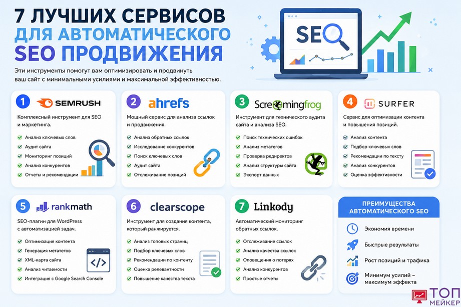 топ сервисов для автоматического SEO продвижения
